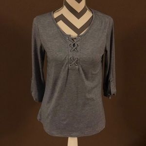 Light blue 3/4 sleeve tee